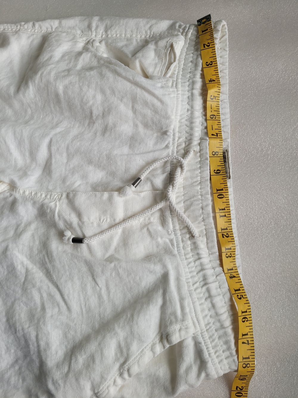 100% Linen Bermuda Shorts Oyster White Size 36 Fits XXL - Picture 12 of 15